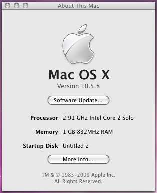 Installing Mac OS X 10.5.8 on AMD Athlon X2